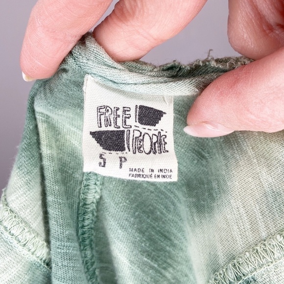 FREE PEOPLE | Green Tie Dye Tank Top - Picture 5 of 5